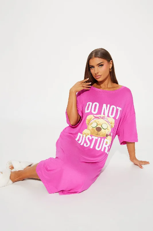 Do Not Disturb PJ Sleep Shirt - Fuchsia