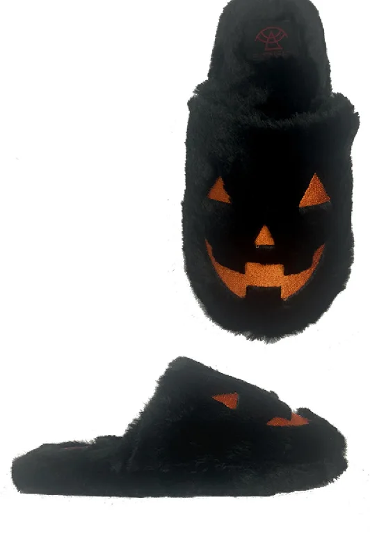 Kreepy Kozy Jack Slippers [BLACK/ORANGE]