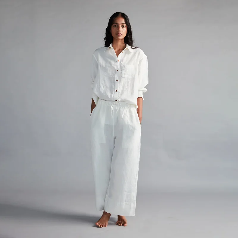 Linen Pyjama Pants For Women | Off-White