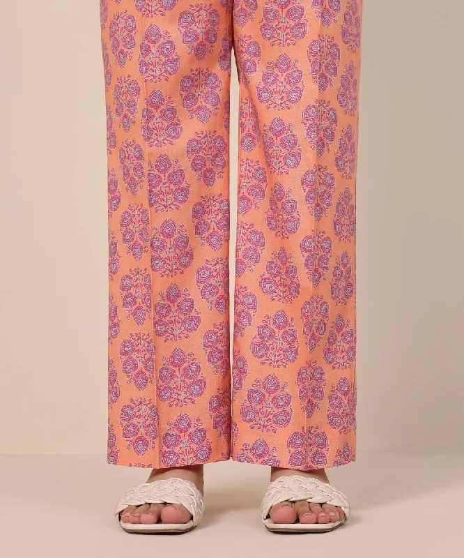 Printed Cambric Straight Pants