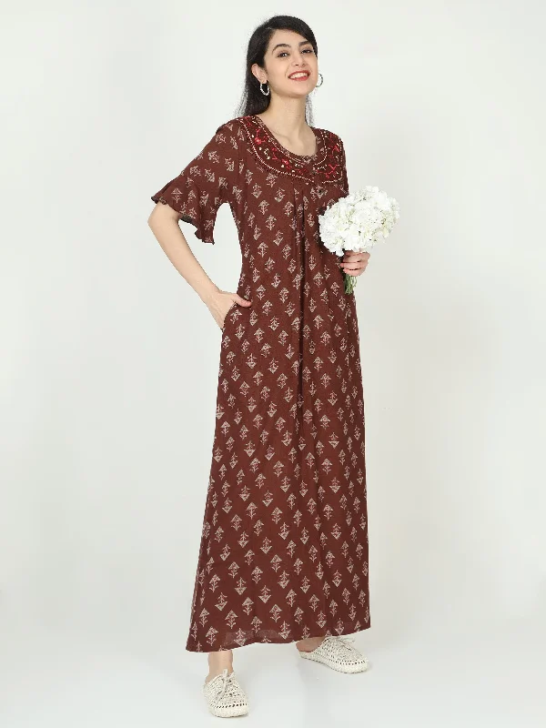 Alpine Designer Dark Brown Nighty