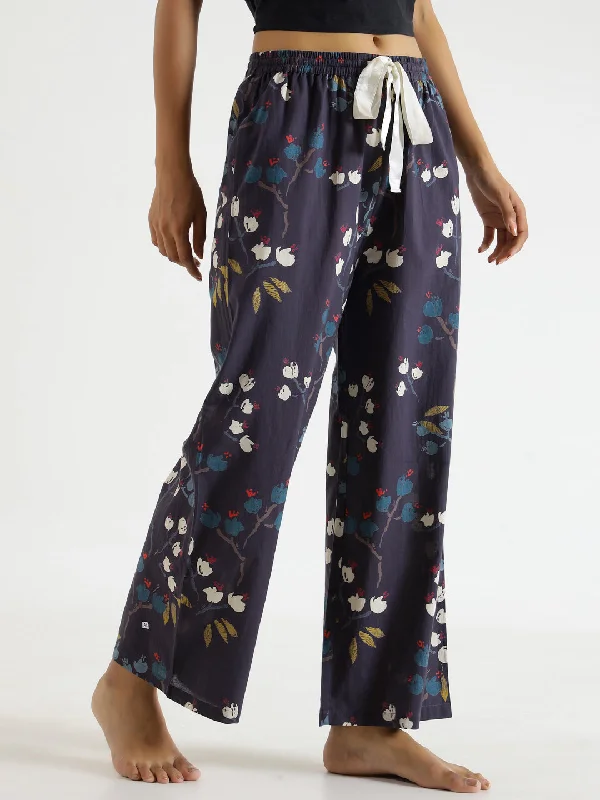 Indigo  Printed Pure Cotton Lounge Pants