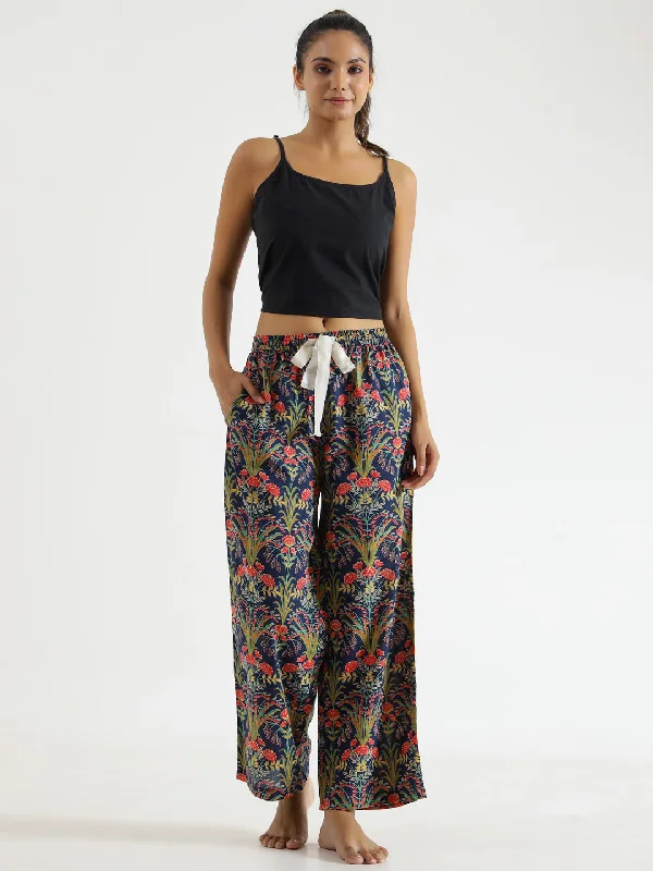 Indigo  Printed Pure Cotton Lounge Pants