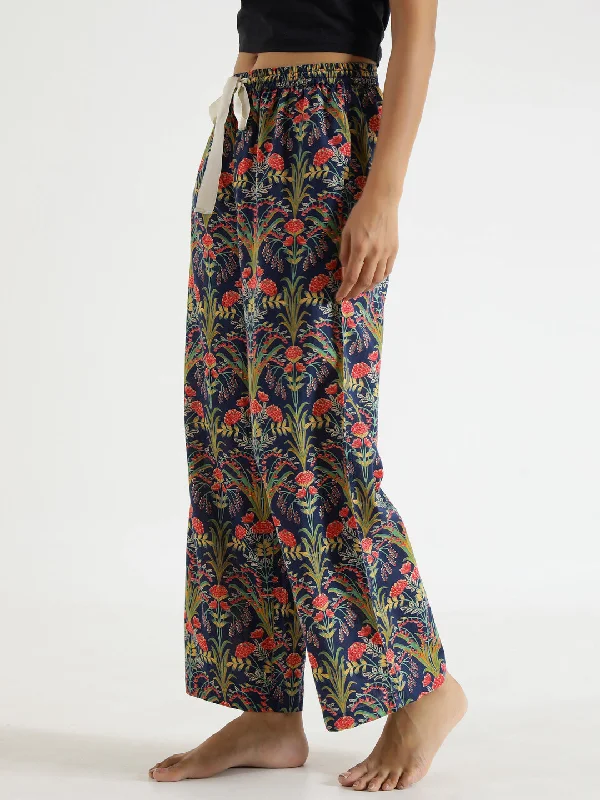 Indigo  Printed Pure Cotton Lounge Pants