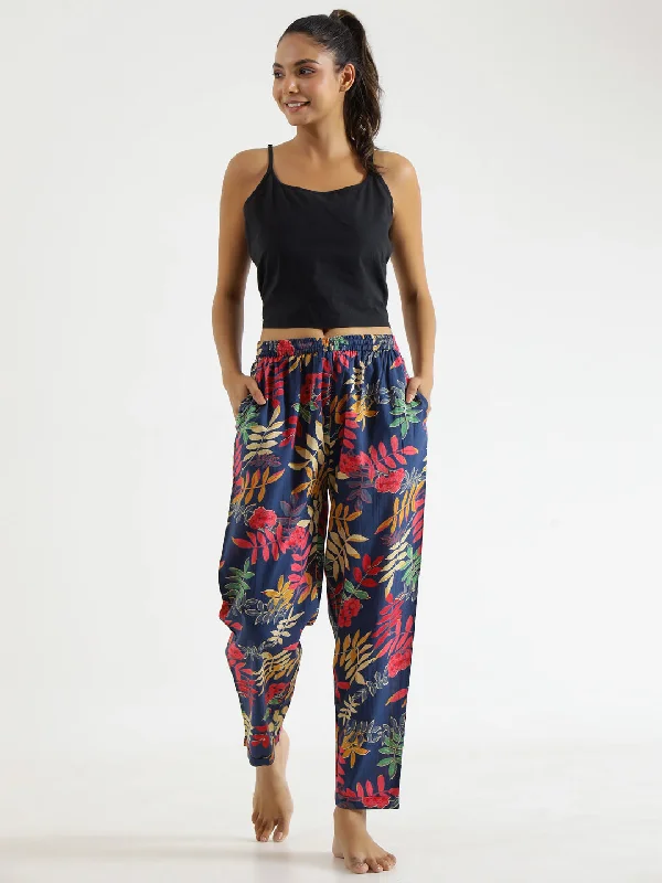 Indigo  Printed Pure Cotton Lounge Pants