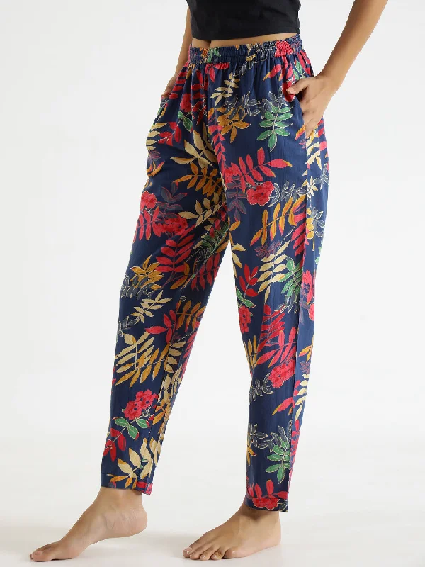 Indigo  Printed Pure Cotton Lounge Pants