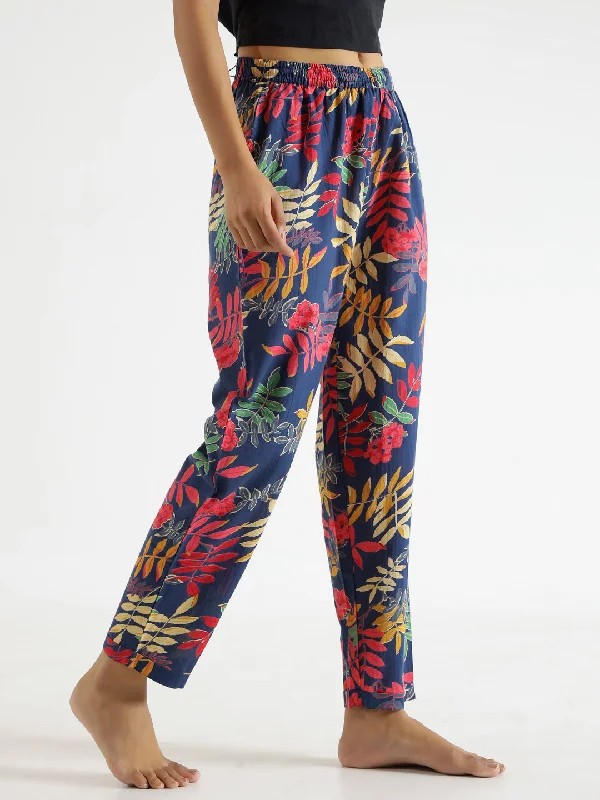 Indigo  Printed Pure Cotton Lounge Pants