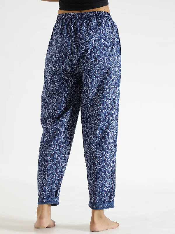 Indigo  Printed Pure Cotton Lounge Pants