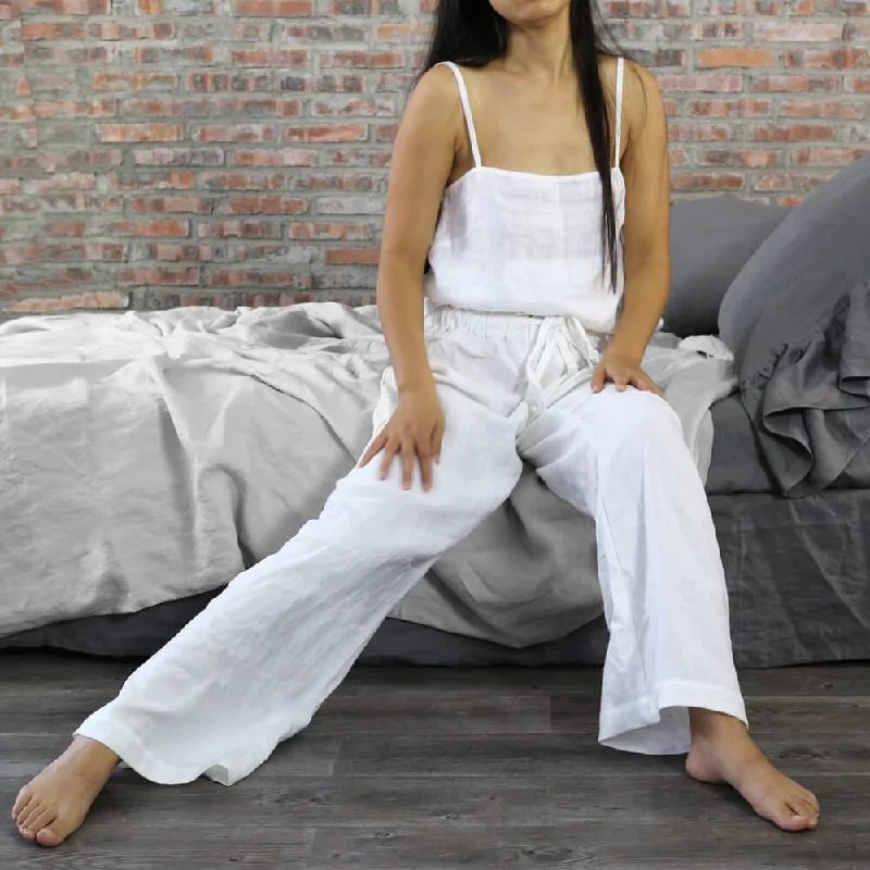 Joan"" Linen Pajamas Trousers for Women