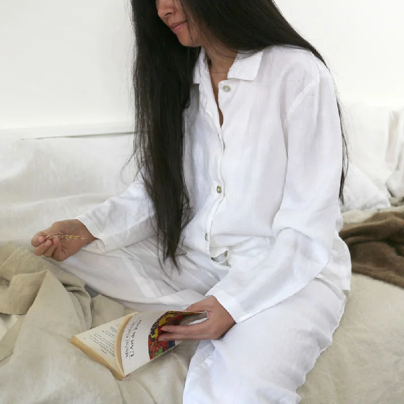 ""Joan"" Soft Linen Pajamas Set