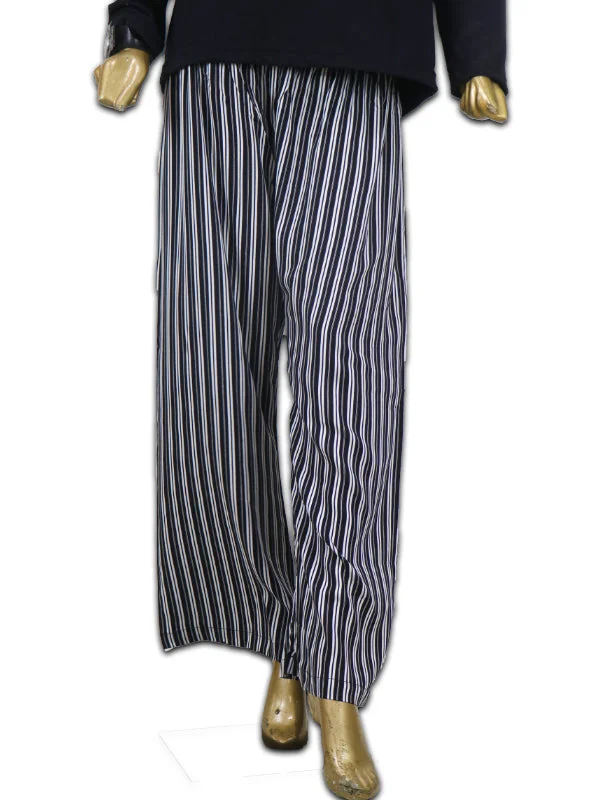 LT03 Ladies Casual Trouser Stripes W Black