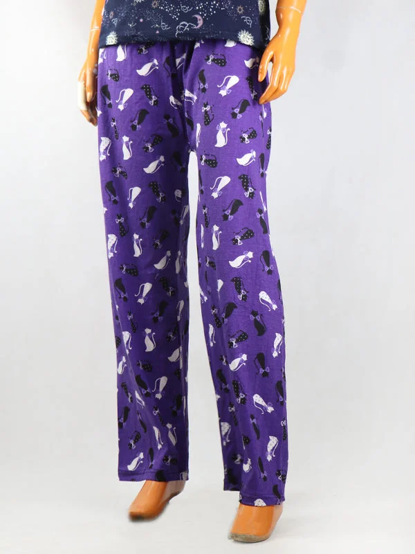 Ladies Casual Trouser Design Purple