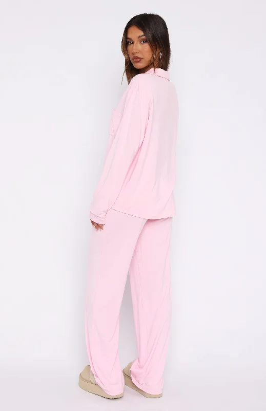 Pillow Talk Long Sleeve Pyjama Set Baby Pink