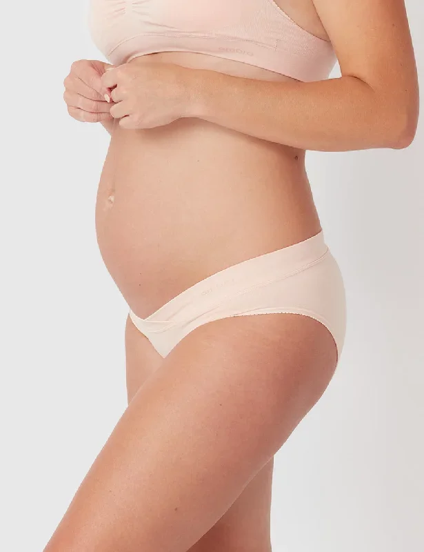 Bamboo Maternity Under Bump Brief - Putty Pink