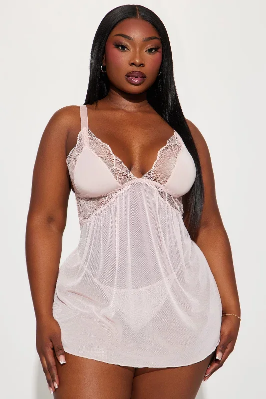 Breaking Hearts Babydoll - Blush