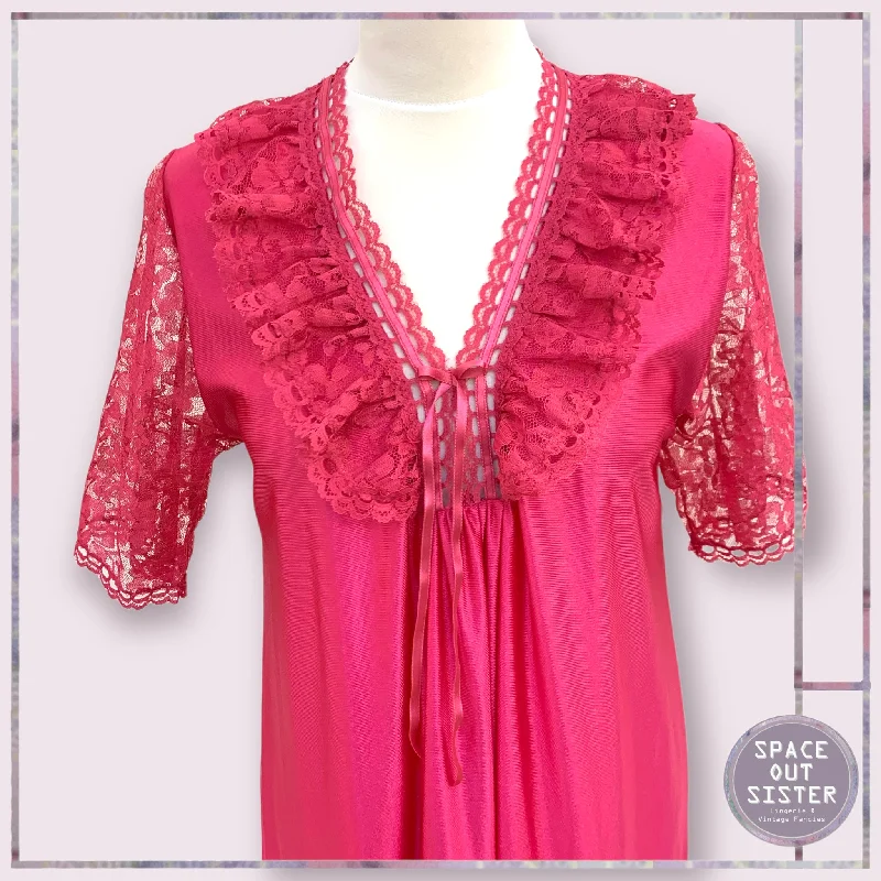 cerise-ruffle-lace-nightdress