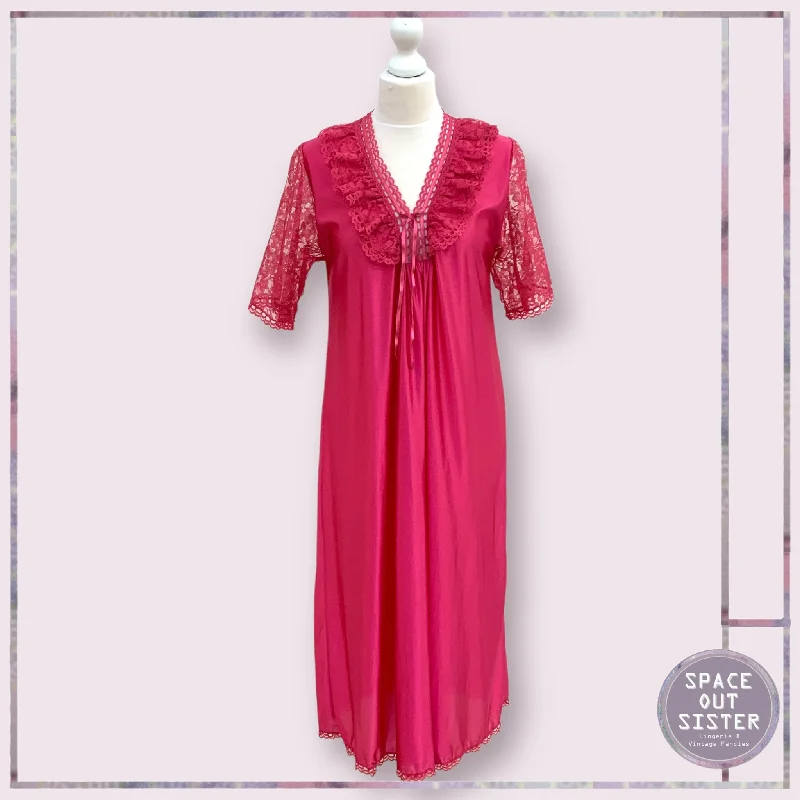 cerise-ruffle-lace-nightdress