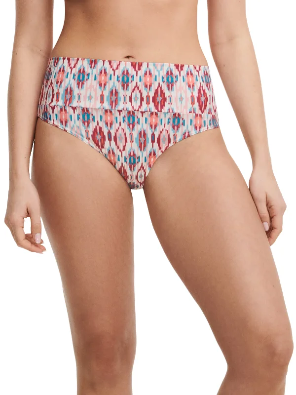 Chantelle Swimwear - Devotion Full Brief Turquoise Ikat