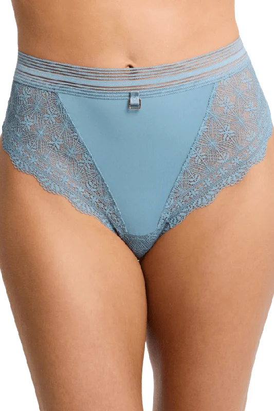 Salt Spring High Waist Brief - Light Blue