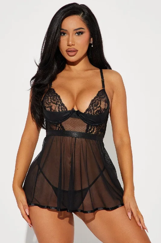 Love Like This Mesh Babydoll - Black