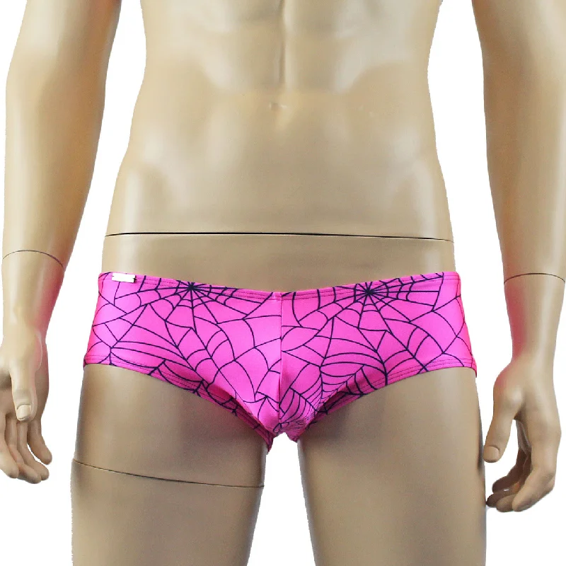 Mens Spider Web Mini Boxer Brief Lime Green or Hot Pink