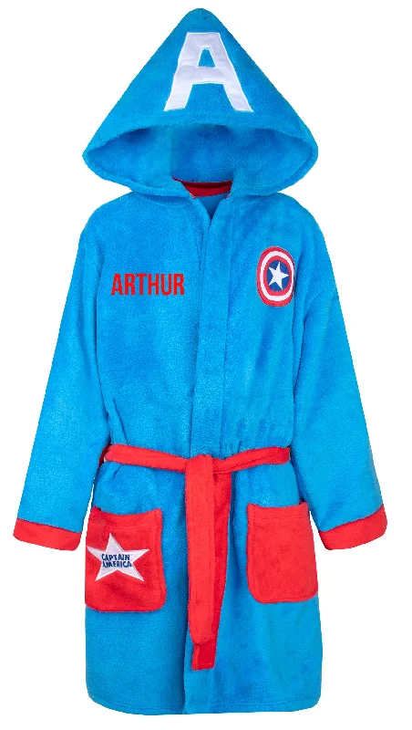 Personalised Kids Captain America Robe