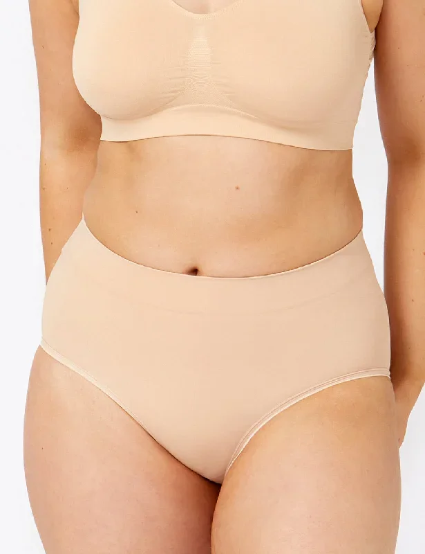 Powerlite Full Brief- Rose Beige