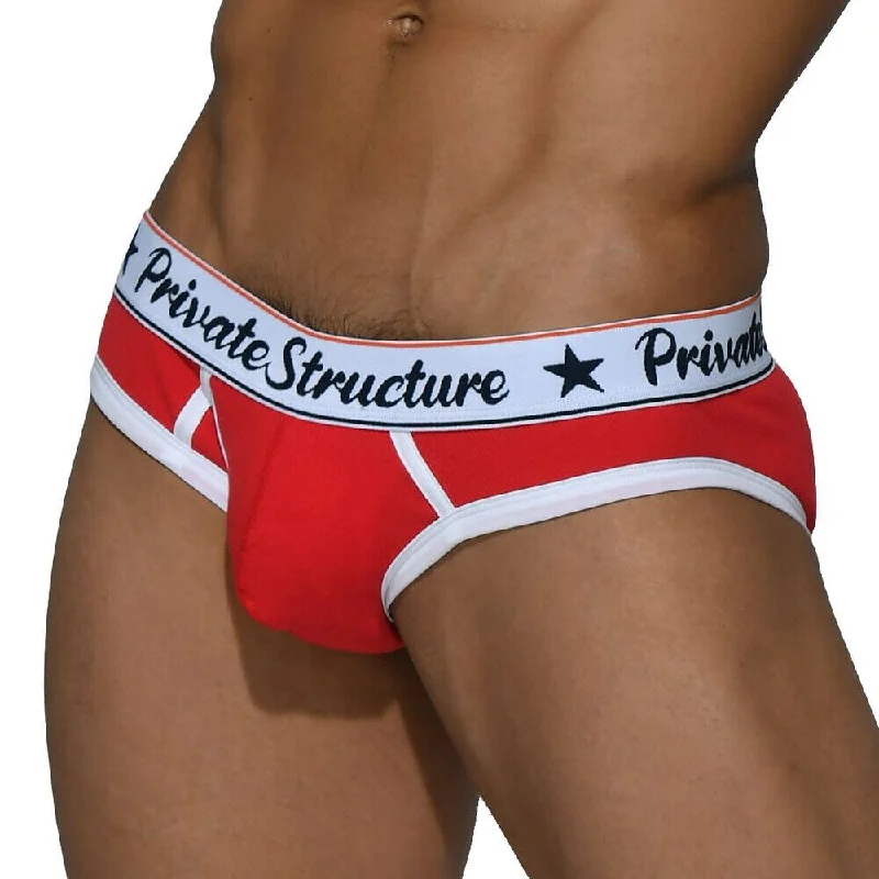 Private Structure Brief Classic Bamboo Mini Briefs Red 4069