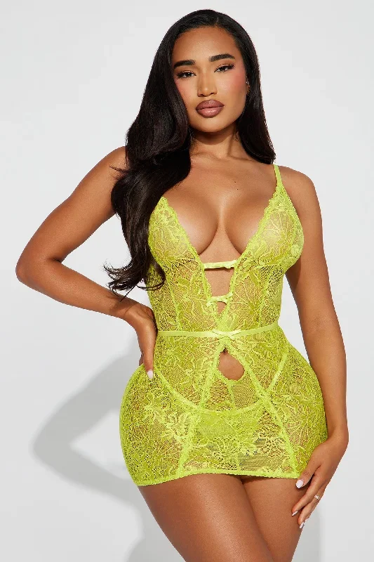 Rather Be With You Lace Babydoll - Green