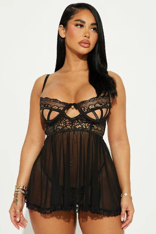 Romantic Nights Babydoll - Black