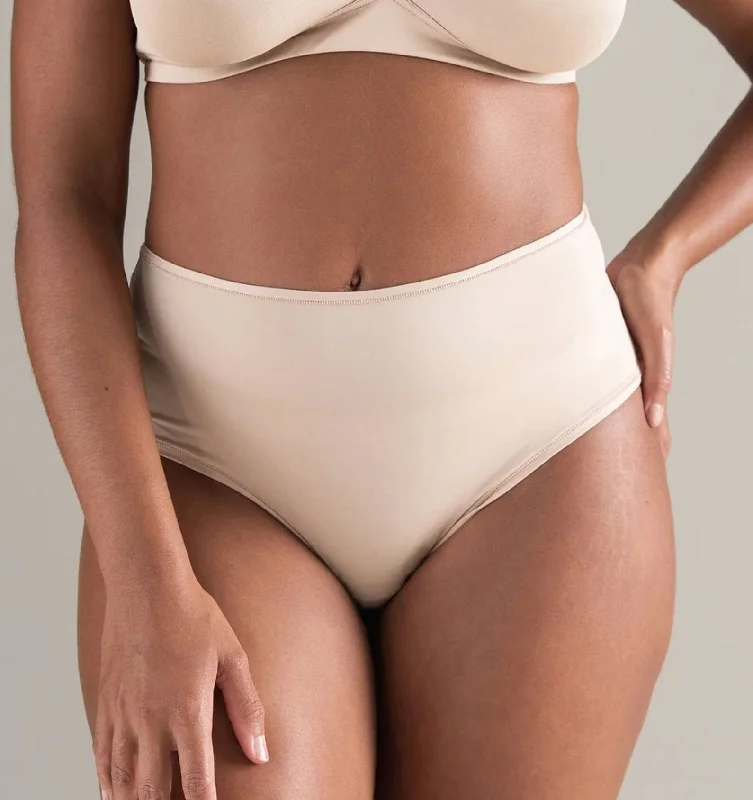 Invisible microfibre high waist brief [Sand]