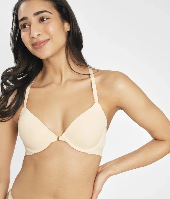 The Front Close T-Shirt Bra: Toasted Almond