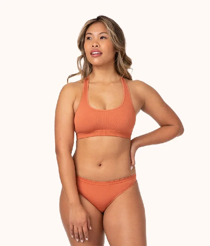 The Seamless Racerback Bralette: Terracotta