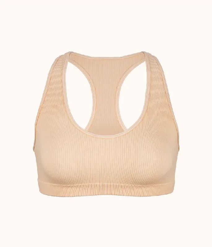 The Seamless Racerback Bralette: Toasted Almond