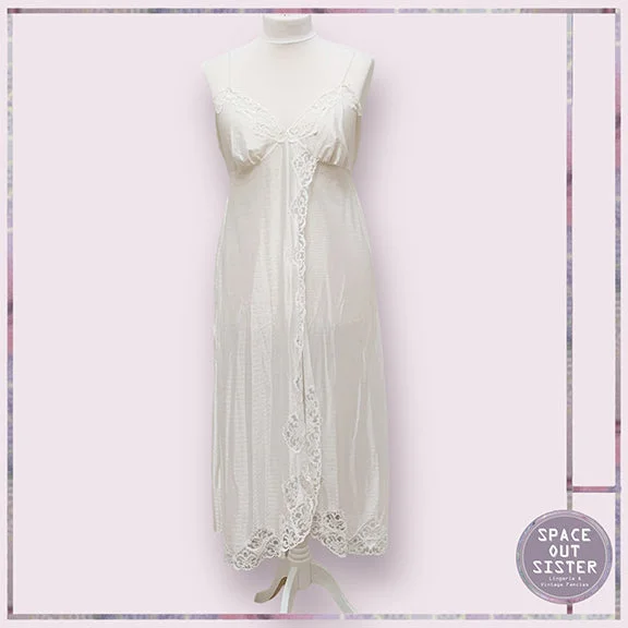 Vintage Cream Open Front Nightdress